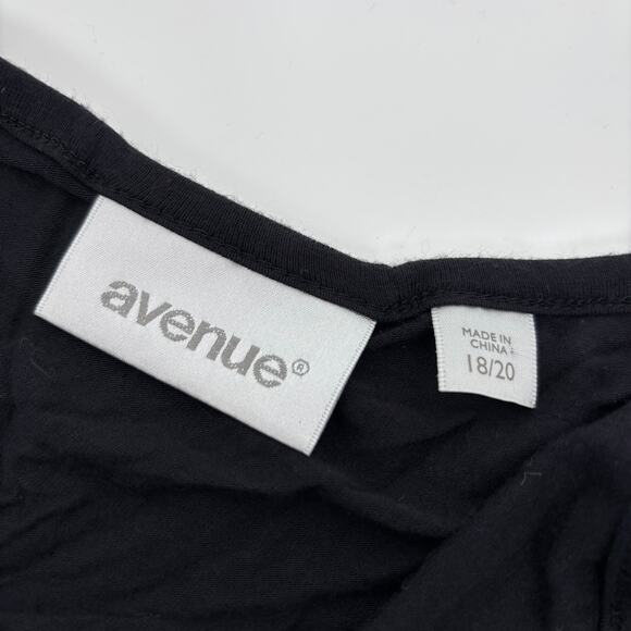 Avenue Tank Top Sleeveless Blouse Plus Size 18/20 Rayon Stretch Textured Flowy - Picture 4 of 6